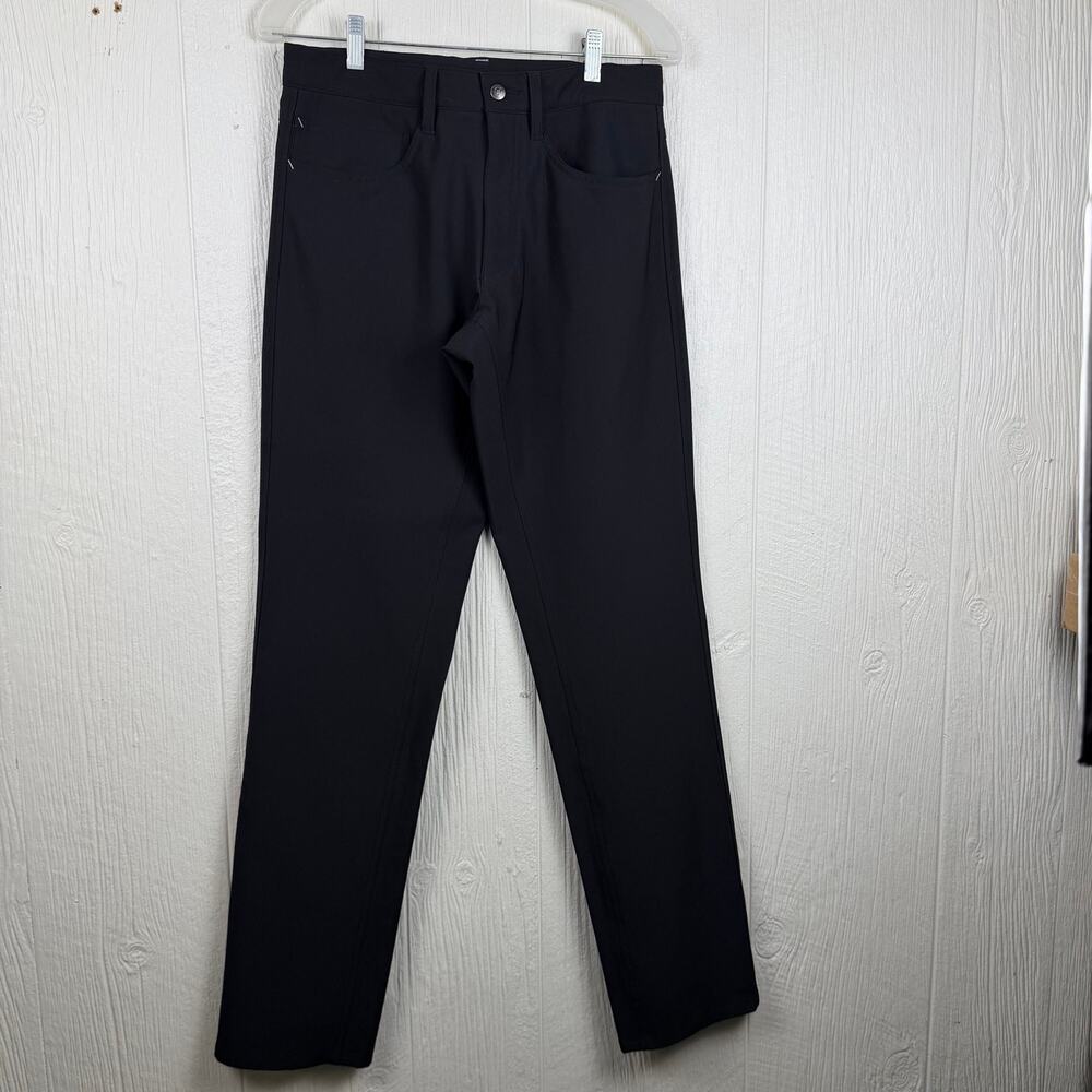 FootJoy Athletic Fit Pant Mens 30x34 Golf Tech Logo Straight, black